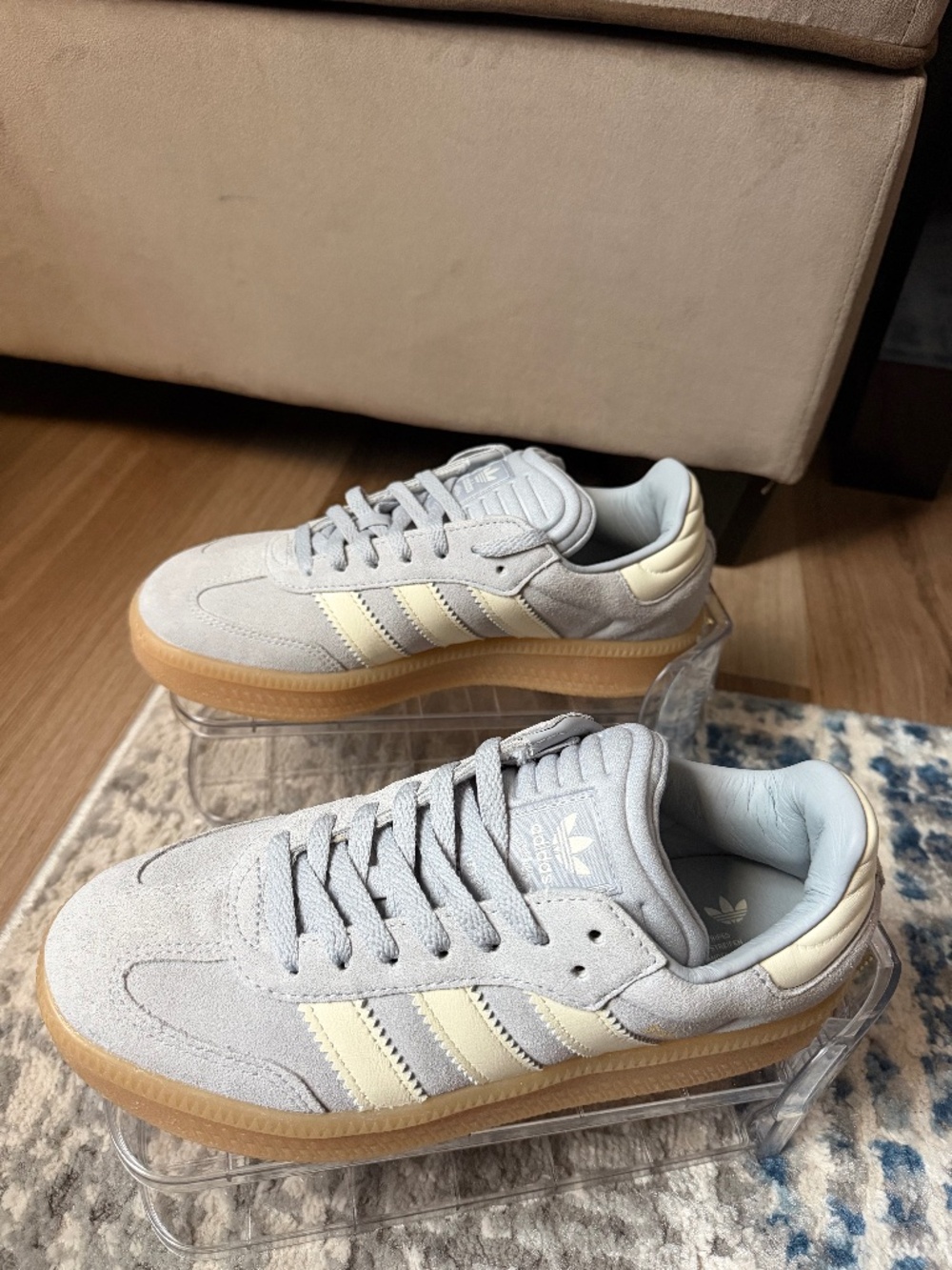 Adidas Samba XLG - Light Blue White Grey - Picture 4 of 6